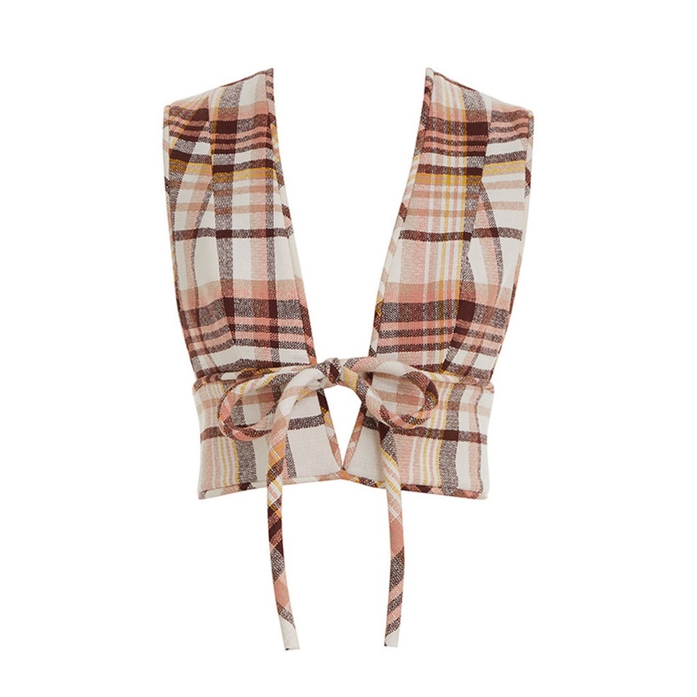 Zimmermann Matchmaker Plaid Cropped Top size AU 0/ US 4